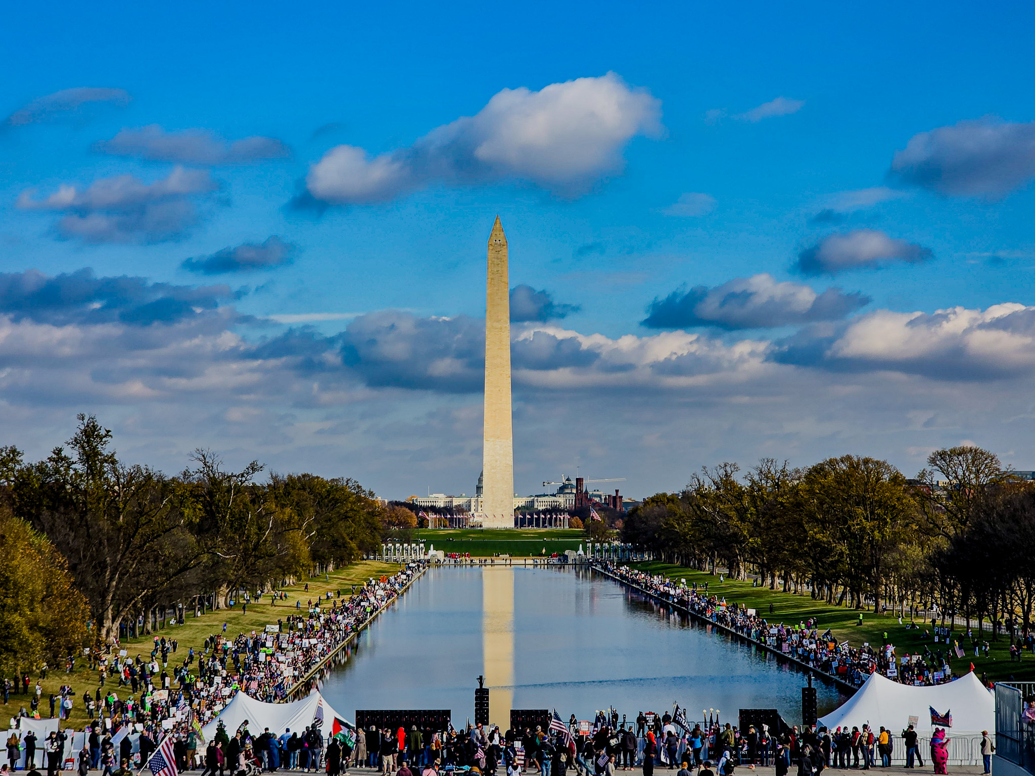 Protesting Trump in the shadow of the late, great, Abraham Lincoln